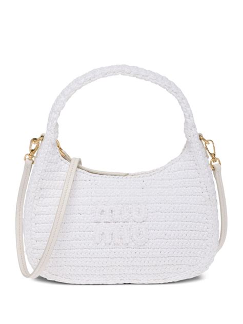 miu miu white bag|miu miu crochet bag.